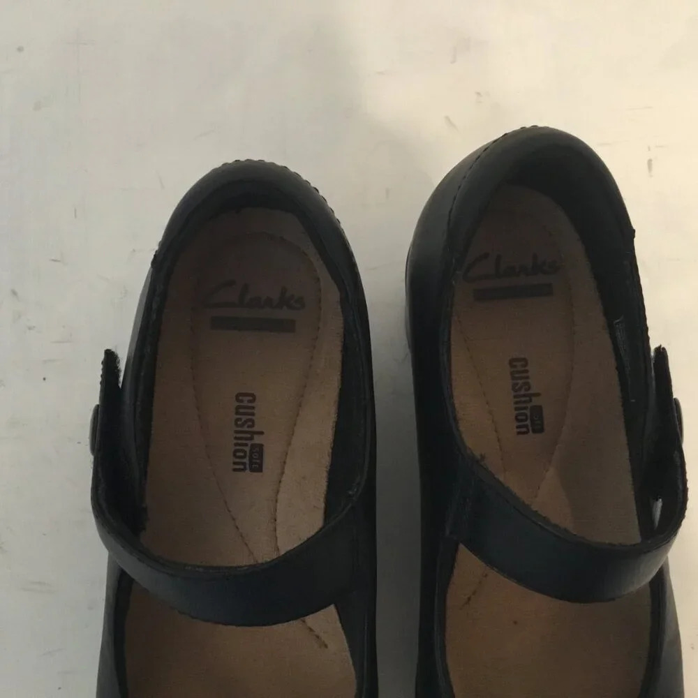 Clarks Hope Henley Black Leather Mary Jane 7.5 M Comfort Shoes Academia Work - Picture 12 of 14